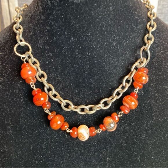#400 COLD WATER CREEK Beaded Necklace - Picture 1 of 7